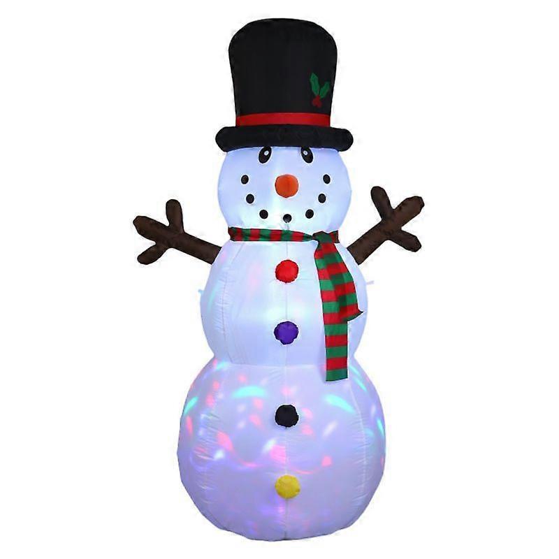 Inflatable Christmas Snowman Decor Inflatable Snowman Outdoor Christmas Garden Decor Manual Inflation with Branches Holiday Indoor/Outdoor Party Garde