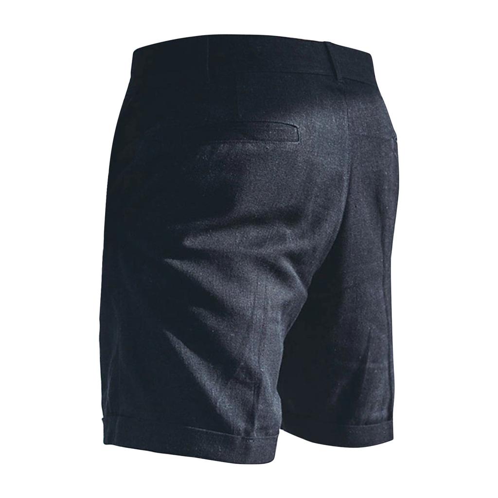 Herren Baumwolle Leinen Freizeitshorts Herren Outdoor Mid-Rise Viertelshorts