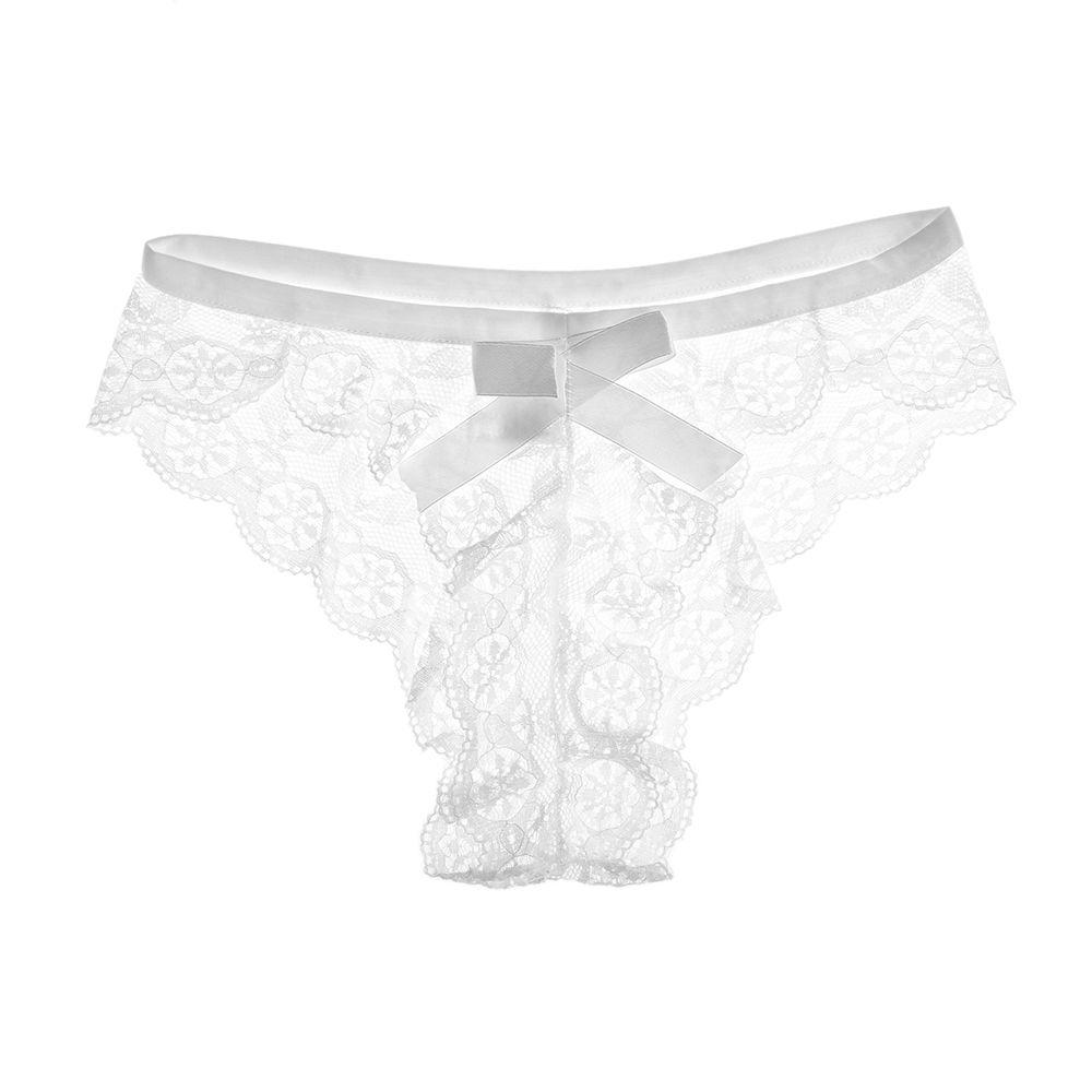 Lingerie Sexy Underpants Lace Flowers Hollow Bow Panties Women's Underwear G String Thong