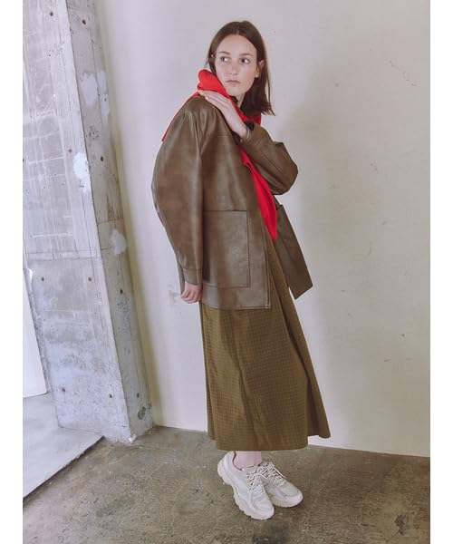 Emi Faux Leather Double Zip Blouson 13WFJ254031 BRW 1