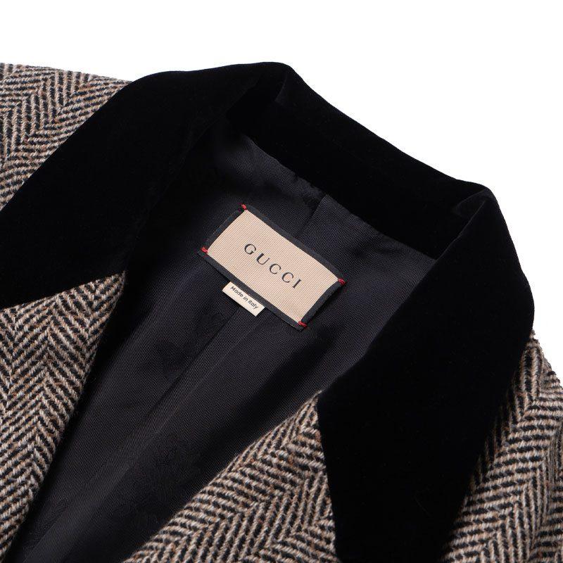 GUCCI Herringbone Button-Up Coat 752364-ZANQ2-1214
