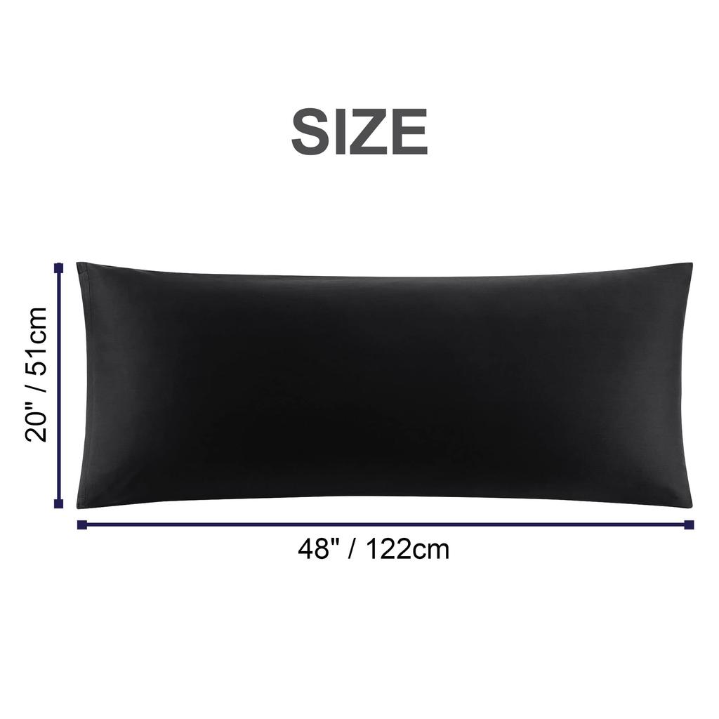 PiccoCasa Body Pillow Zippered Pillow Body Pillow Gentle On the 1 50x120cm Cover, 100% Cotton, Cover, Life-Size Cover, Cotton, Plain, Fluffy, Soft,