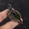 Moldavite Pendant Copper Wire Wrapped Pendant Moldavite Gemstone Jewelry Handmade Pendant Gift For Mother Copper Wire Jewelry Healing Stone