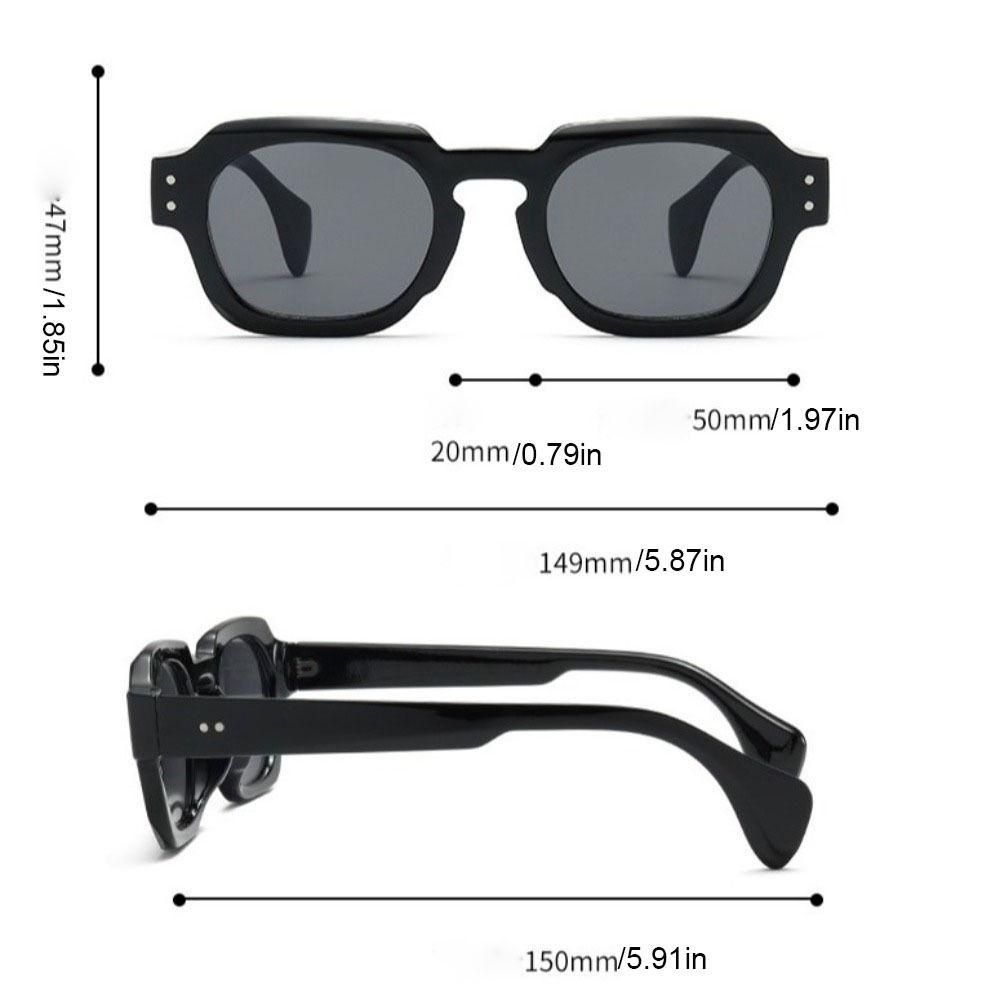 Vintage Irregular Square Frame Sunglasses Rice Nail Lightweight Multicolor Lenses Eyewear Shades UV400 UV400 Sun Glasses Women