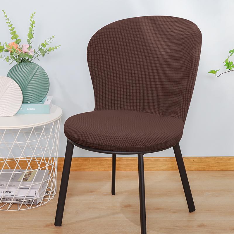 Semi-circular Arc Type Chair Cover Elastic Small Stool Slipcovers Single Low Back Dining Chairs Covers Seat Cover Home Decor