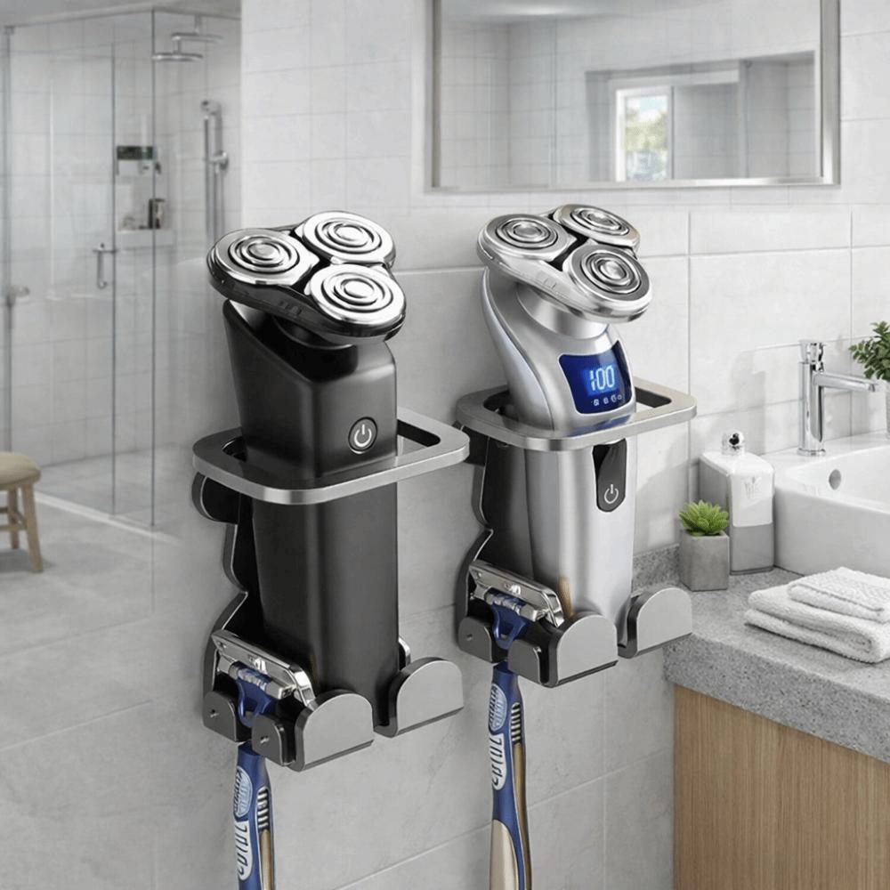 2PCS Punch Free Razor Holder Carbon Steel Electric Toothbrush Holder  Skincare Storage