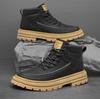 Designer Brand Men's Elevated Shoes Personalized Genuine Leather Boots Men's Outdoor Work Wear Boots Winter High Top Shoes