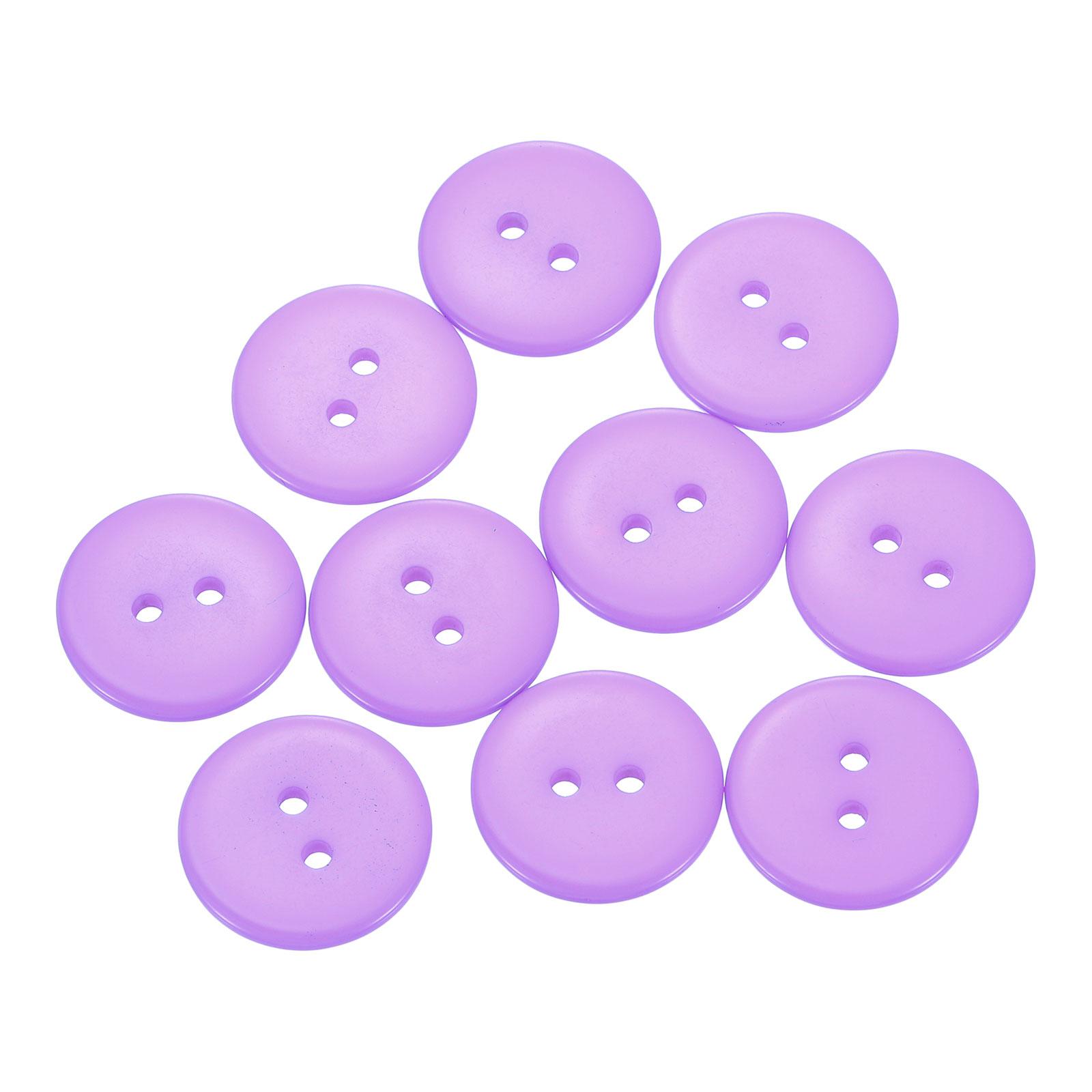 

10pcs 20mm Sewing Button Color Resin Cat Eye Button 2 Holes Round Craft Replacement Buttons for Clothing DIY Crafts Decor світло-фіолетового кольору