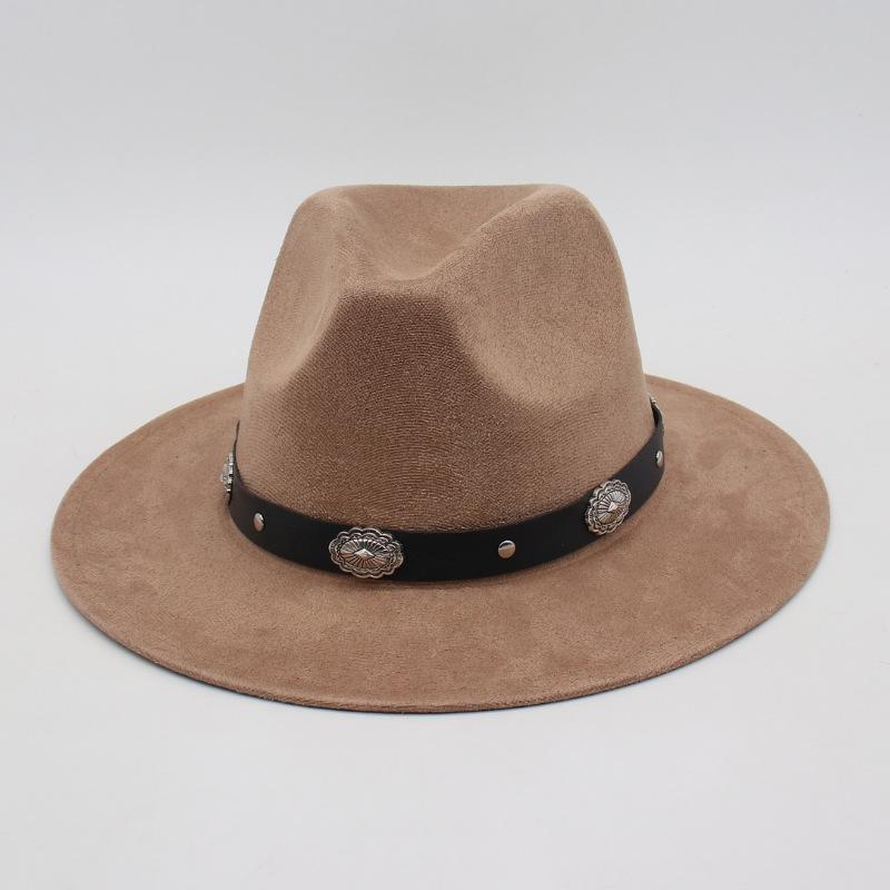 Simple Ethnic Style Headband Retro Top Hat Direct Supply Jazz Cowboy Hat