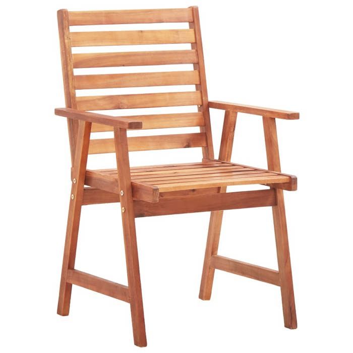 Maison Exclusive - Chaises à manger d'extérieur lot de 6 et coussins Acacia massif