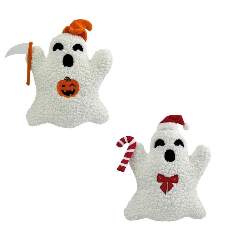 Halloween Pumpkin Ghosty Stuffed Toy Christmas Cushion Plushie Pillow for Kids Seeking a Soft and Safe Toy