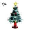 Miniature Xmas Tree Figurine Glazed Christmas Figurine, Colorful Decor, Handcrafted Glass Craft for Display Table Centerpiece Home Office Holiday