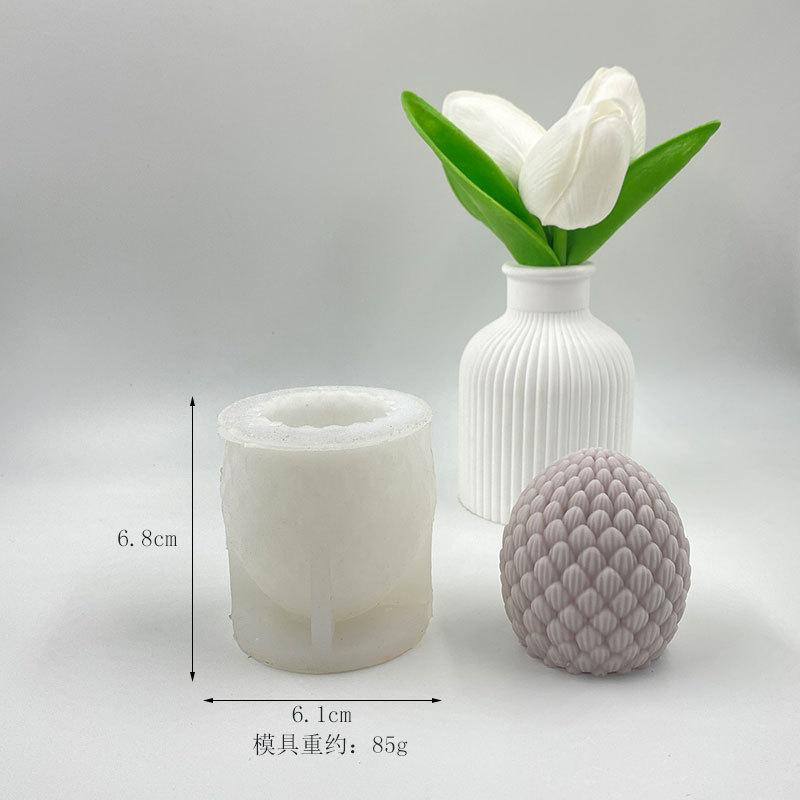 

3D Рождественская сосновая шишка, силиконовая форма для свечей, сделай сам, ручная работа, ароматерапия, гипсовая смола, сосновая шишка, поделки, домашнее рождественское украшение светло-серый