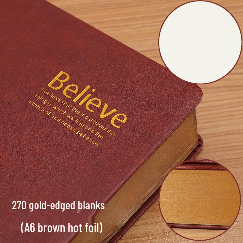 Bardzo gruby retro europejski skórzany notatnik-planer