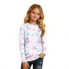 Kids' Long Sleeve Neck Printed T-Shirt Casual Top for Boys and Girls
