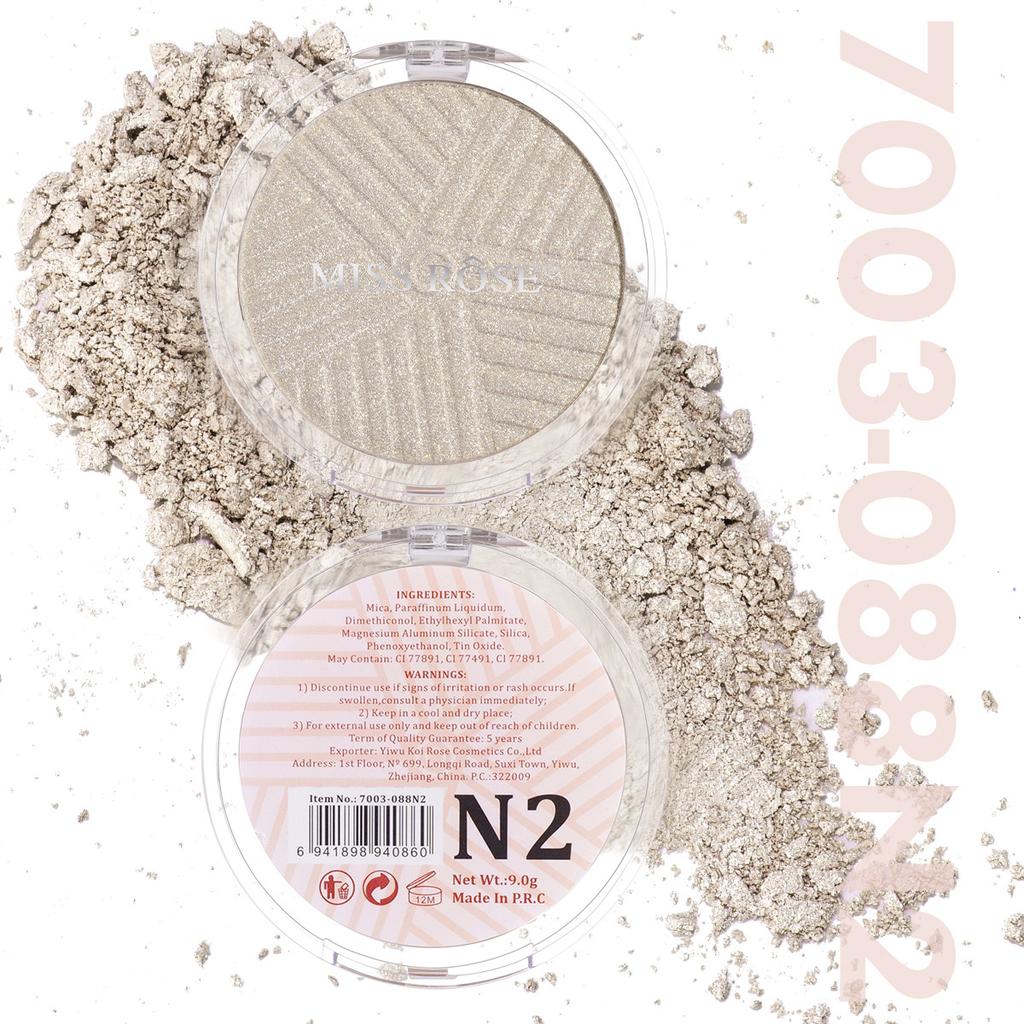 MISS ROSE Round Highlighter Contour Palette Natural Glow Face Makeup