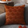Halloween Pillowcase Fall Pumpkin Plush Solid Color Hidden Zipper Square Velvet Bedroom Living Room Sofa Decor Pillow Cover 45CM