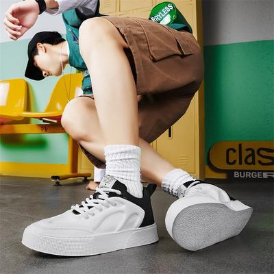 Internet Celebrity Popular Men's Shoes Fashion Personality Trendy Brand Low-top Soft-soled Shoes Men's Versatile Trendy Shoes Student White Shoes