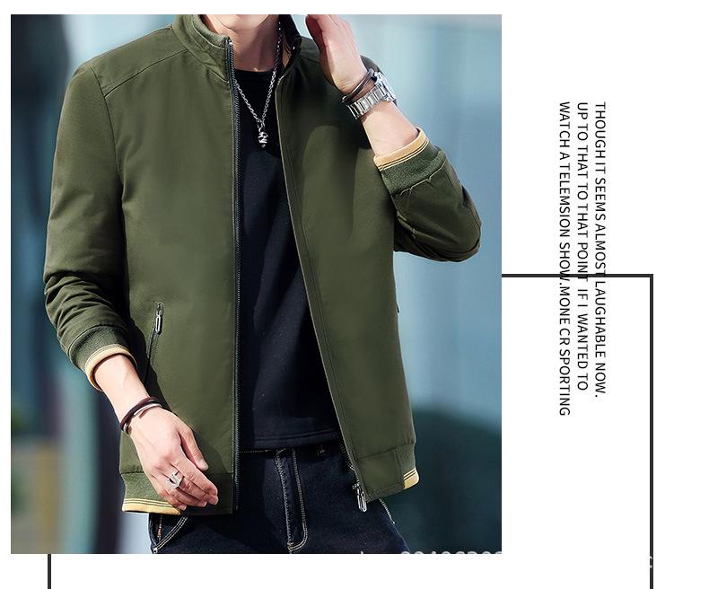 Men's Fleece Lined Winter Jacket - Thick, Pure Cotton, Plus Size, Casual Stand-Up Collar