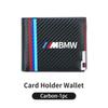 BAGD7 Car Sticker Men Wallet Carbon Fiber Coins ID Credit Card Holder License Passport Bag Gift For BMW 1 2 3 4 5 7 Series X1 X2 X3 X4