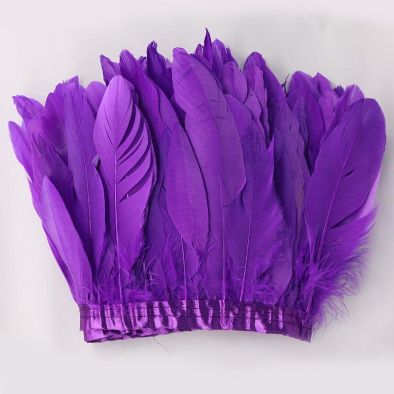 2-10 Yards Chicken Feathers Fringe Trim Trimmings 10-15Cm Carnival Accessories Wedding Centerpiece For Decor Sewing Diy Plumas