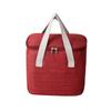 Portable Insulated Lunch Bag Oxford Fabric Thermal Cooler Tote Bag with Double Zipper Closure and Carrying Handles for Food Storage