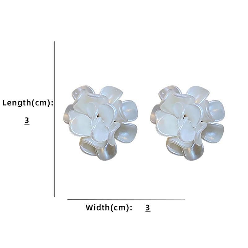 White Acrylic Flower Earrings For Women Romantic Party Wedding Earrings