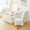 60*120CM 3D Seersucker Table Cloth With Skirt,Anti-Dust Removable Washable Stretch Table Cover For Living Room Dining Room