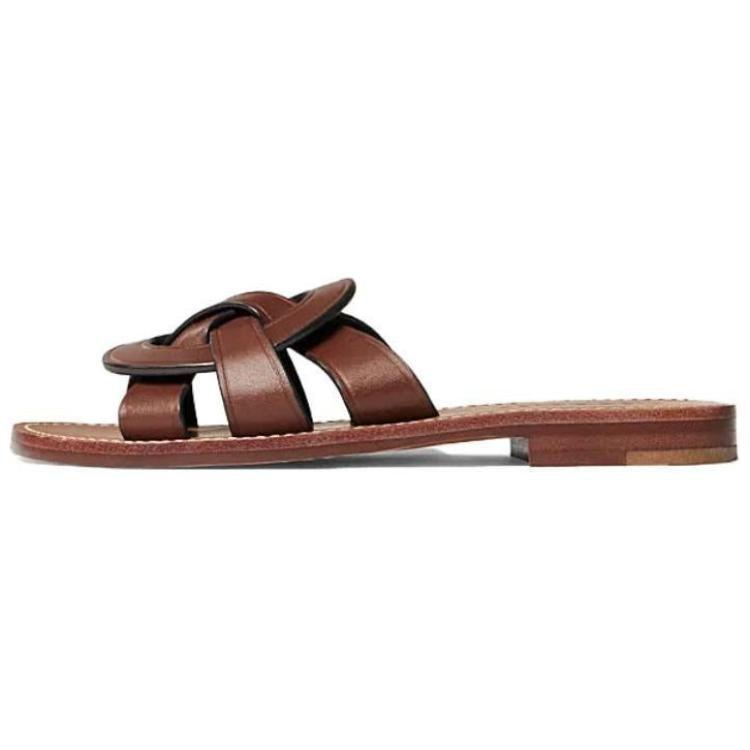Coach Issaa Leather Flat Sandals CI222-WAL