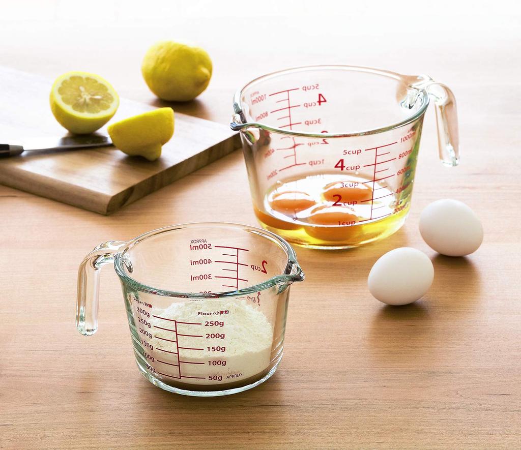 ADERIA Bake Cook Measuring Cup, 650ml [Heat-Resistant Glass/Microwave/Oven Safe] H-3882