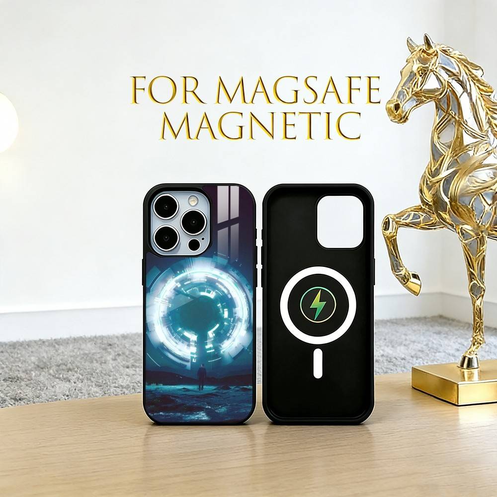 Stargate A-Atlantis Handyhülle Für iPhone17,16,15,14,13,12,11 Plus,Pro Magnetisch mit Magsafe Kabelloses Laden