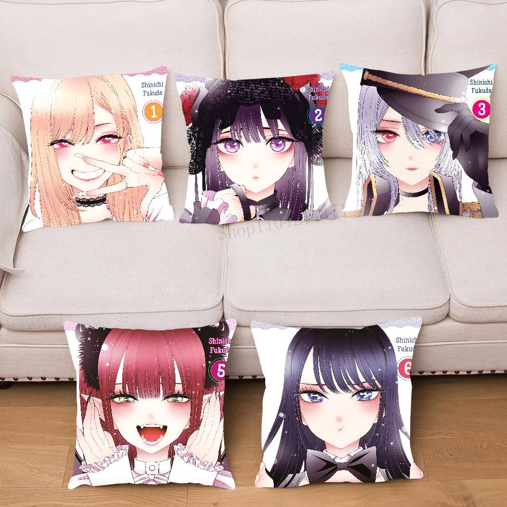 My Dress-Up Darling Anime Pillow Case Square Pillow Bedroom Sofa Leisure Comfort Cushion Car Living Room Home Decoration