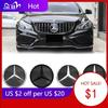 Autoaufkleber Für Mercedes Benz Frontgrill Spiegel Emblem Schwarz und Silber Neueste 3D Stil Embleme Passend Für Mercedes Benz A B C E S