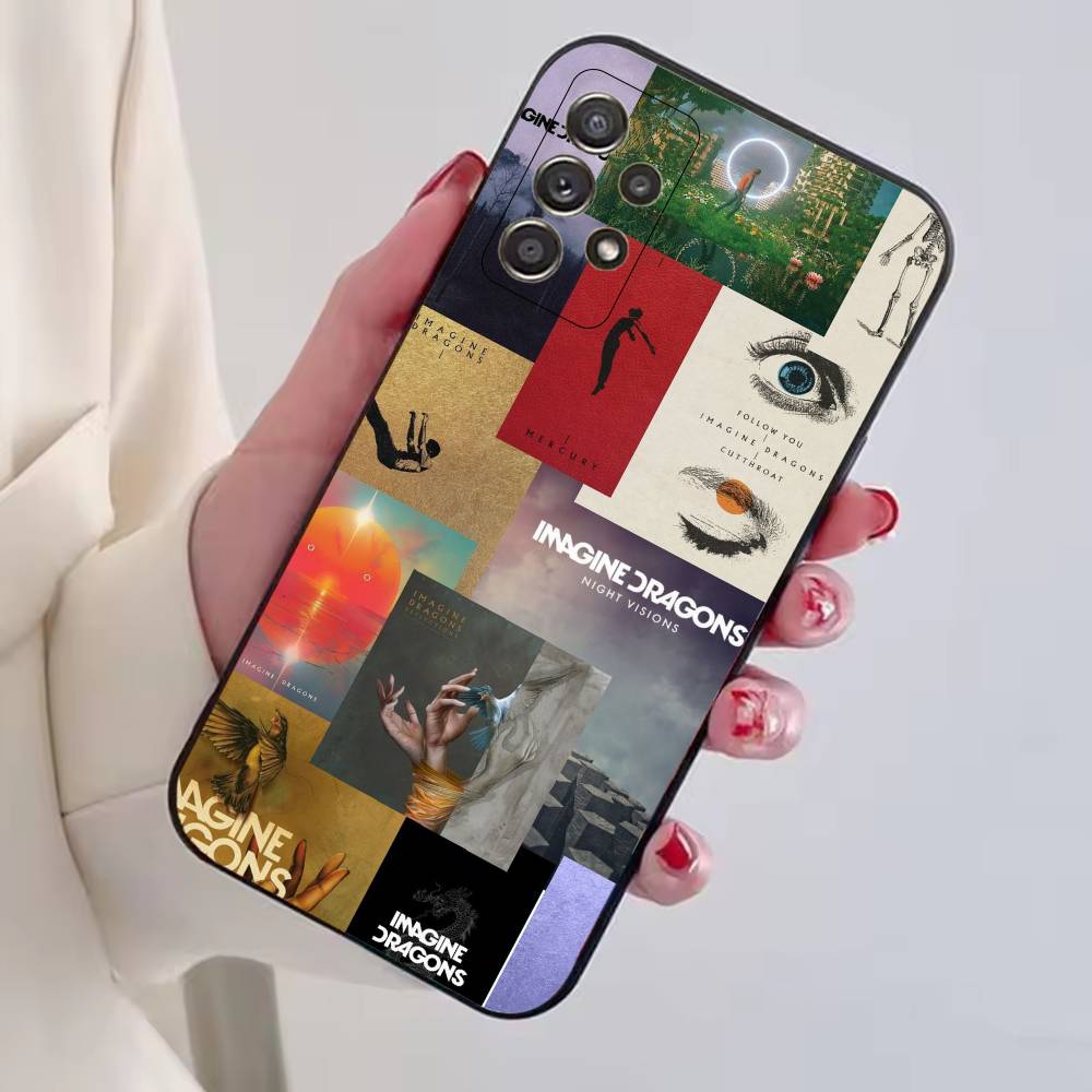Band Imagine D-Dragons Phone Case For Samsung S25,S24,S21,S22,S23,S30,Ultra,S20,Plus,Fe,Soft Silicone Black Cover