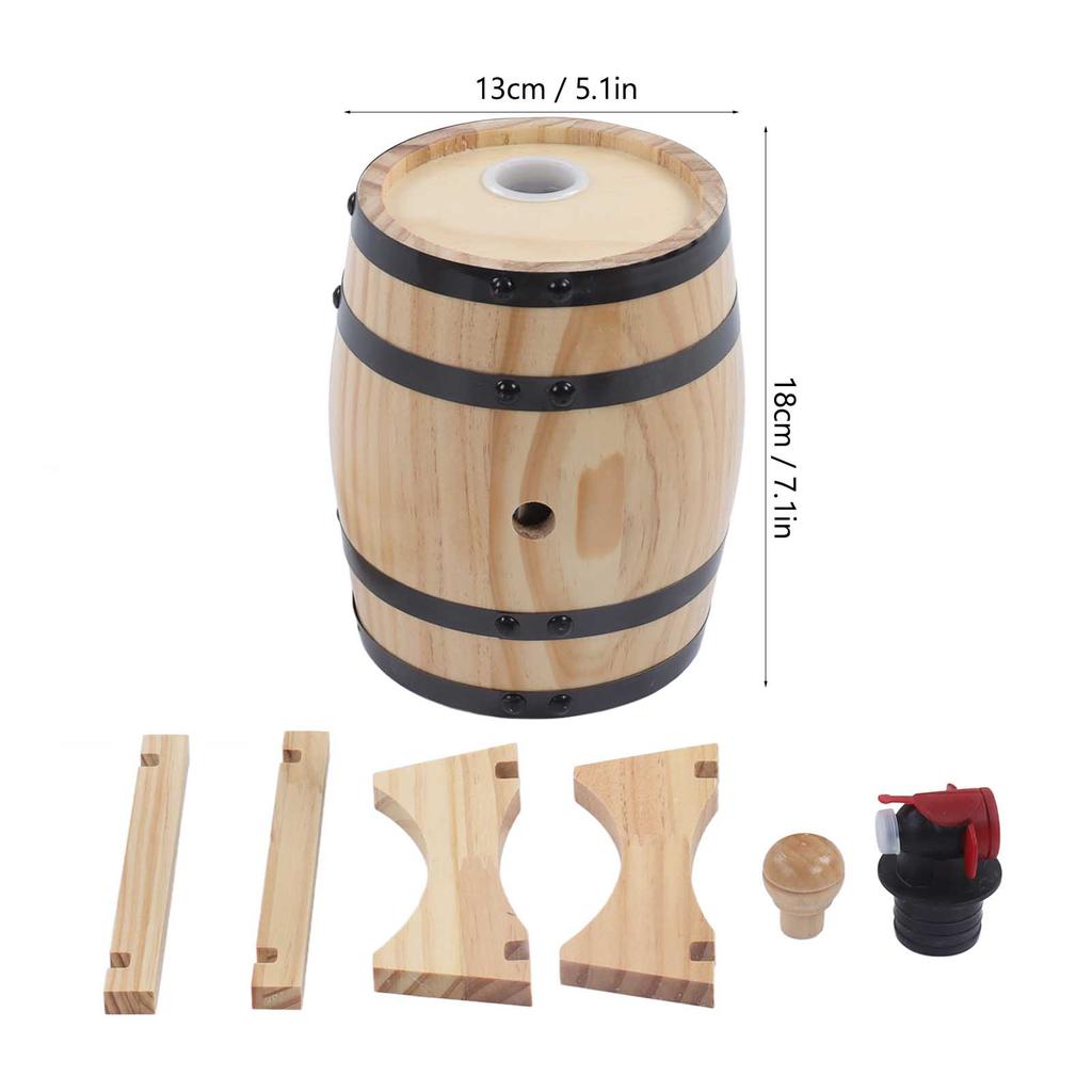 Wine Barrel Self Brewed Wine Pine Aging Barrels Wooden Beer Barrels for Bar Catering Barbecue Shop HT
