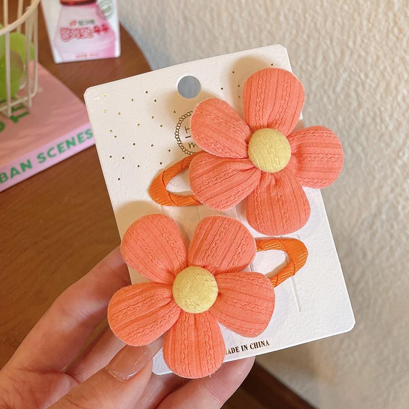 

2 шт. новые милые простые тканевые заколки с цветами для малышей, заколки для волос для девочек, заколки для волос, детские головные уборы, детские аксессуары для волос