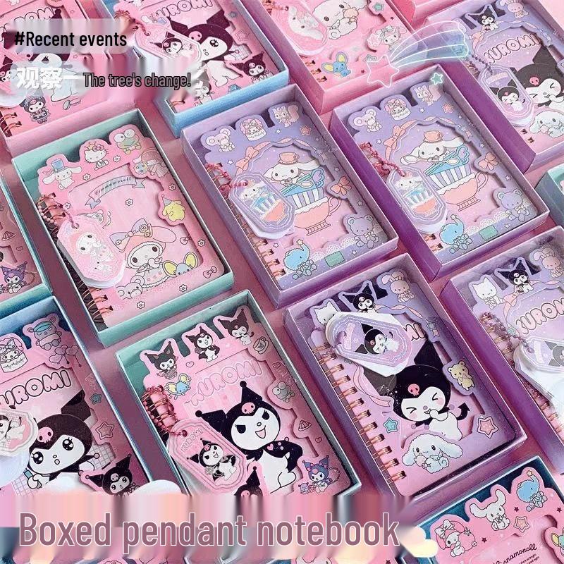 

Sanrio O Блокнот: Подарочная коробка Kuromi Melody с блокнотом на спирали - Скидка для новичков