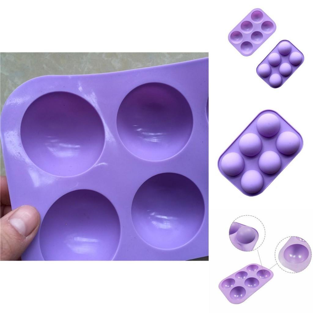 User-friendly 3d 6-holes Half Ball Silicone Mold For Effortless Chocolate And Cake Decorations