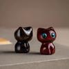 Xiaomi Cute Sandalwood Wooden Cat Keychain Anime Mobile Phone Chain Wooden Pendant Personality Creative Cute Accessories Hand-knitted