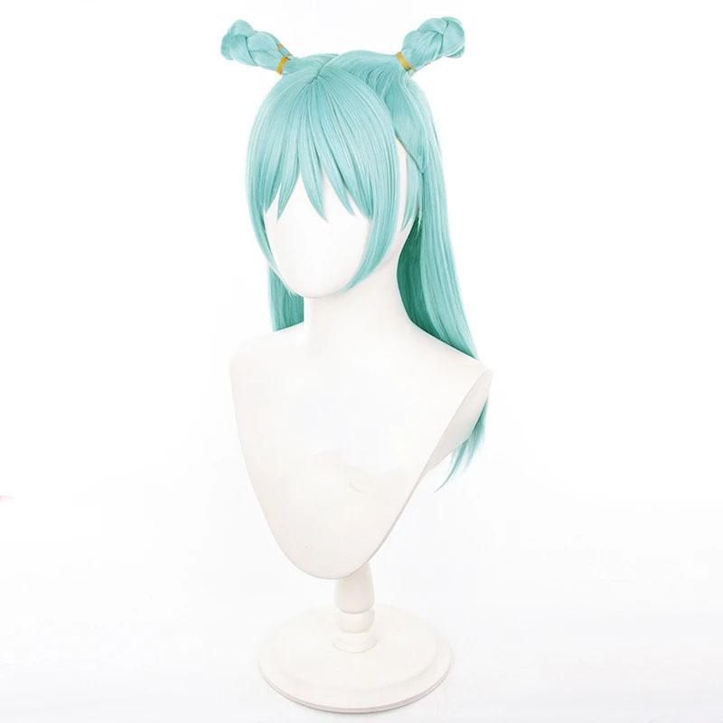 Hajime Kashimo Cosplay Wig Anime Long Cyan Pre Braided Heat Resistant Synthetic Hair Anime Wigs + Wig Cap