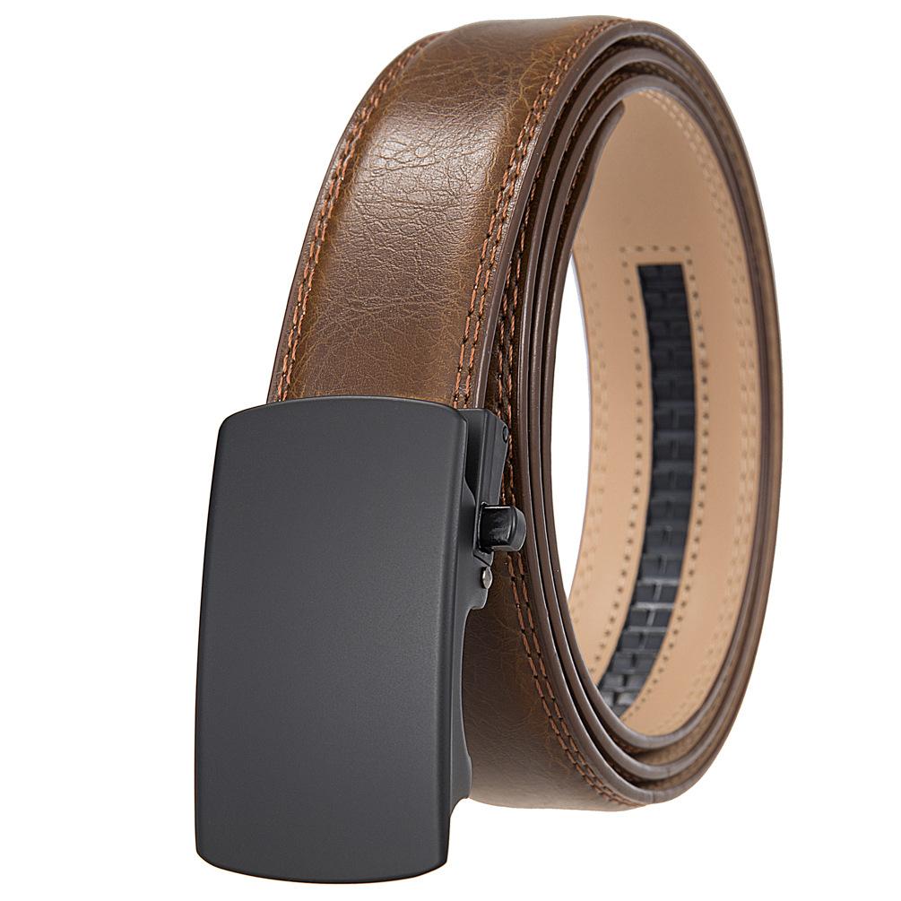 1Pcs Men'S Belt Automatic Buckle, Belt Men'S, Casual, Business Youth Cowhide Belt Ly36-35566-1