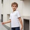 Boys Girls Plain Short Sleeve Polo T Shirt Summer Fashion Collar Top Elementary School Uniform Comfortable Cotton