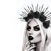 Black Rose Skull Rose Veil Headband Party Attire Gothic Flower Hair Hoops  Halloween