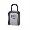 4 Digit Code Key Box Free Installation Outdoor Password Key Box Extended Locking Hook Steel Wire Hanging Key Storage Waterproof