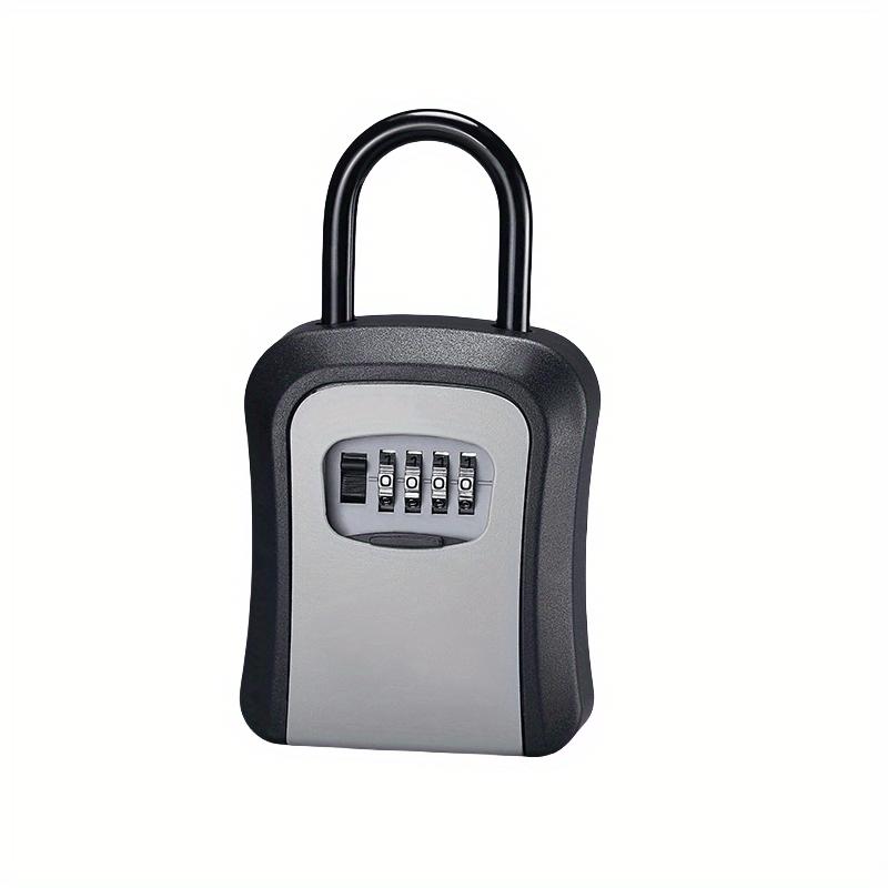4 Digit Code Key Box Free Installation Outdoor Password Key Box Extended Locking Hook Steel Wire Hanging Key Storage Waterproof