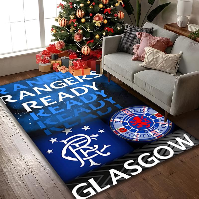 [1pc Rangers FC Office Chair Carpet] Digital Printed Area Rug for Home & Game Room Use, Soft Indoor Sofa Chair Mat