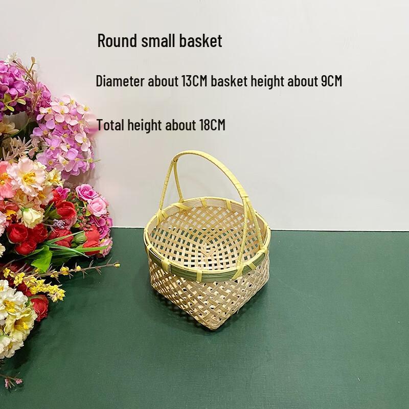 Handmade Bamboo Woven Picking Basket Set
