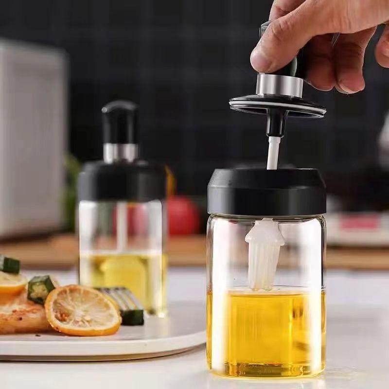 

Инструмент для смазки, масляная кисточка со стеклянной бутылкой, кухонная термостойкая кисточка для выпечки масла, силиконовая кисточка для блинов для барбекю, бытовое использование