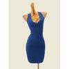 Foreign Trade Original Order Deep V-neck Sleeveless Hip Skirt Summer Slim Fit Rib Slimming Pure Desire Knitted Dress