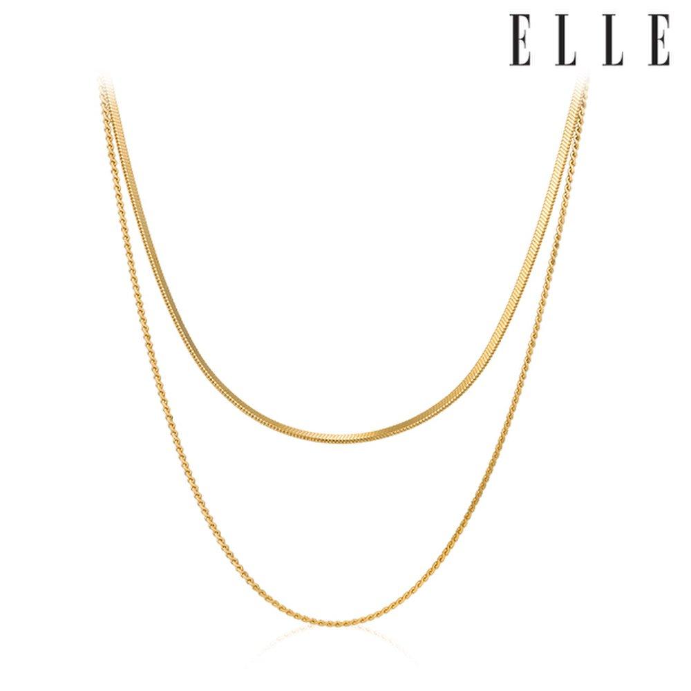 Herringbone Layered Necklace Elbrnn192